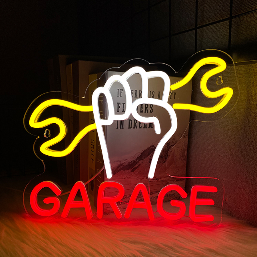 Auto Repair Shop Signs - Garage Led Neon Sign, Wrench Tool