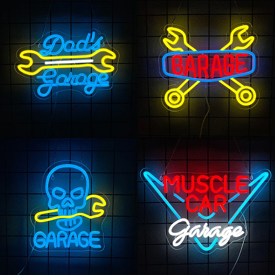 Auto Repair Shop Signs - Light Up Sign For Man Cave,Auto