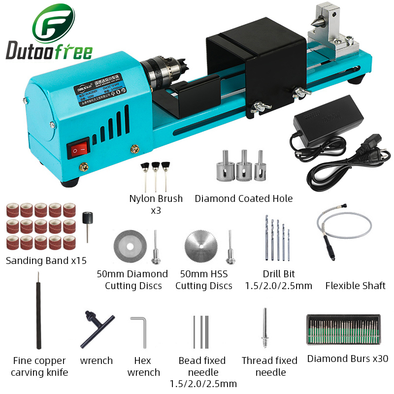 Brake Drum Lathe - 1 Set 150W Mini Wood Lathe