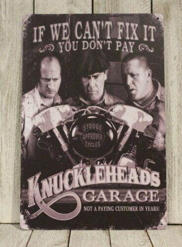 Knuckleheads Garage Tin Metal  - Auto Repair Shop Signs 评论和价格