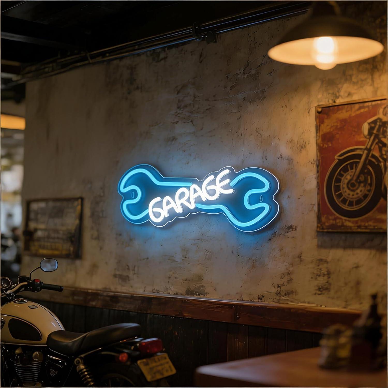 Garage Neon Sign USB Powered L - Auto Repair Shop Signs 评论和价格