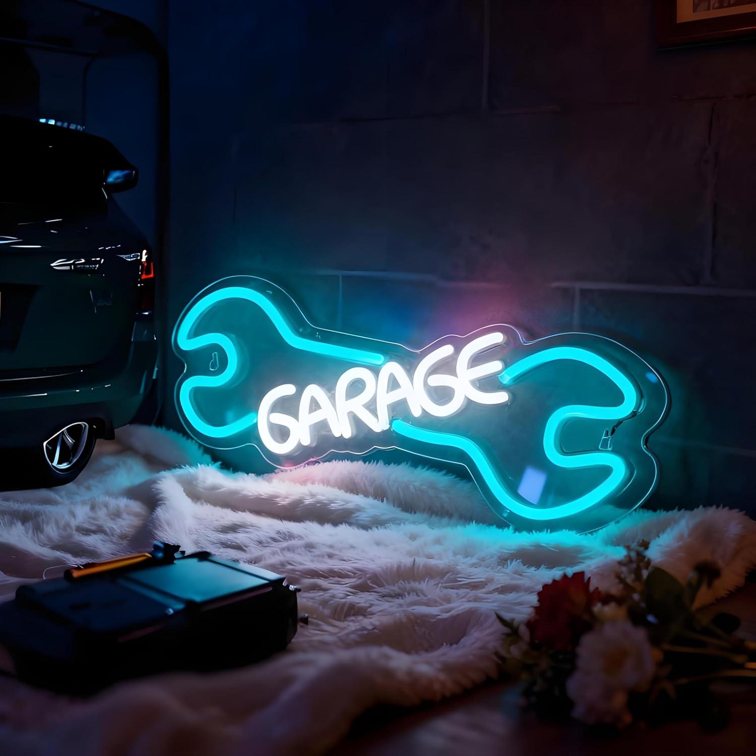 Garage Neon Sign USB Powered L - Auto Repair Shop Signs 评论和价格
