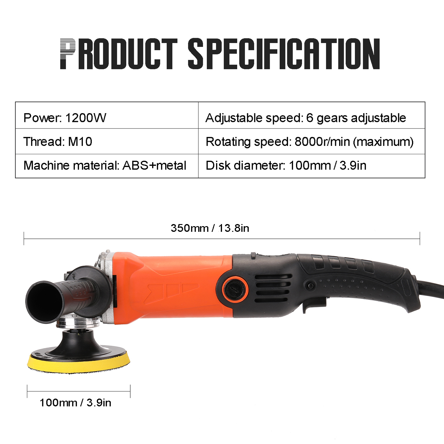 1200W 220V Automotive Polisher - Orbital Polisher Da 评论和价格