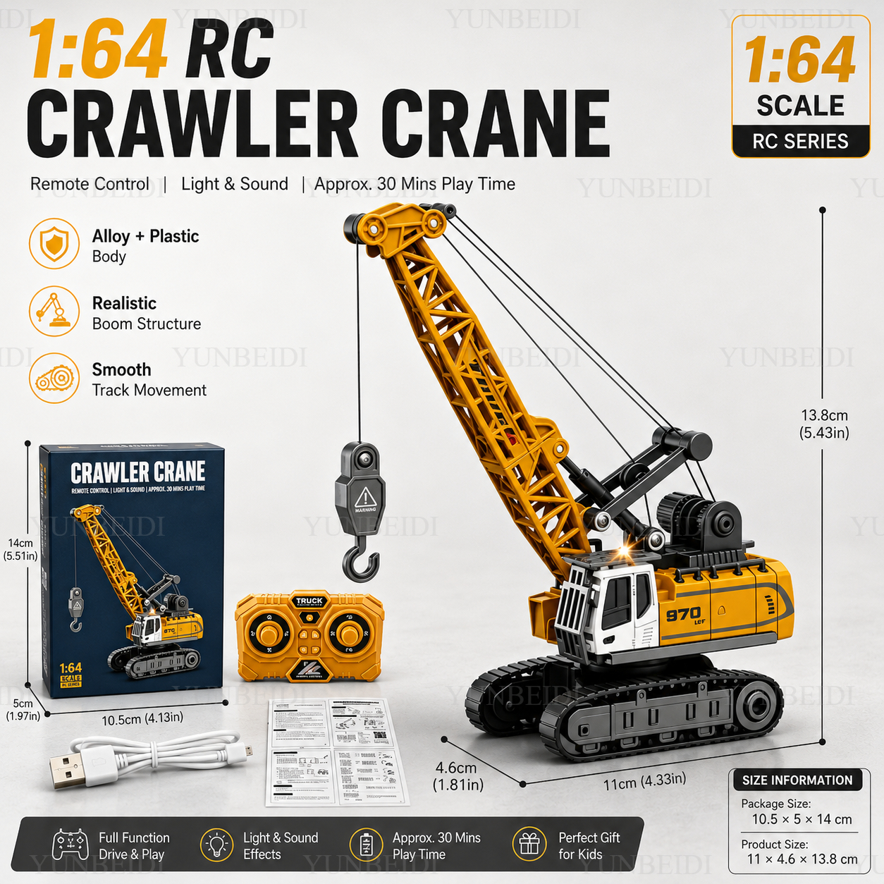 1:64 Remote Control Mini Alloy - Engine Hoist Crane 评论和价格