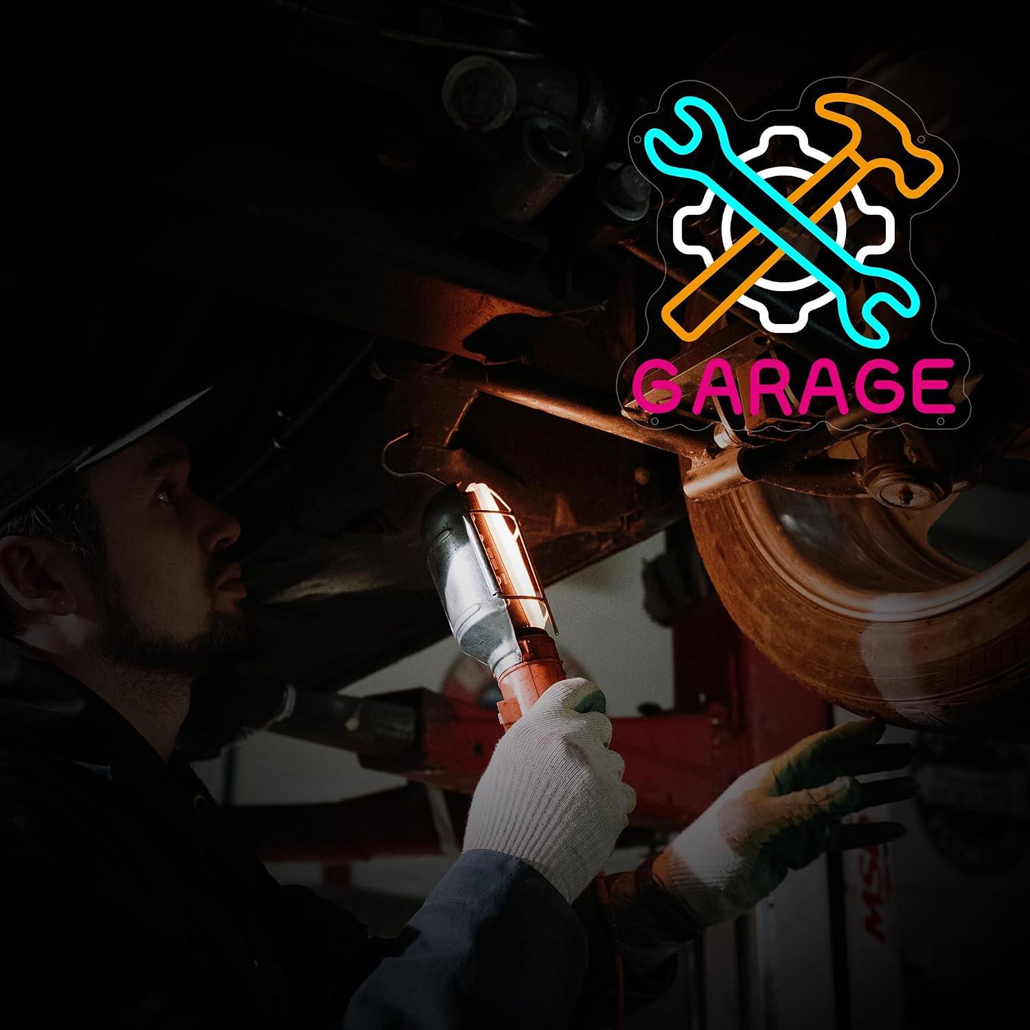 Garage Neon Sign Powered LED N - Auto Repair Shop Signs 评论和价格