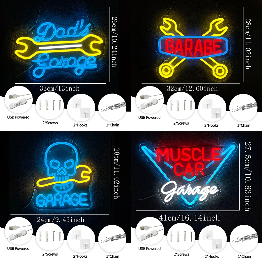 Light Up Sign For Man Cave,Aut - Auto Repair Shop Signs 评论和价格