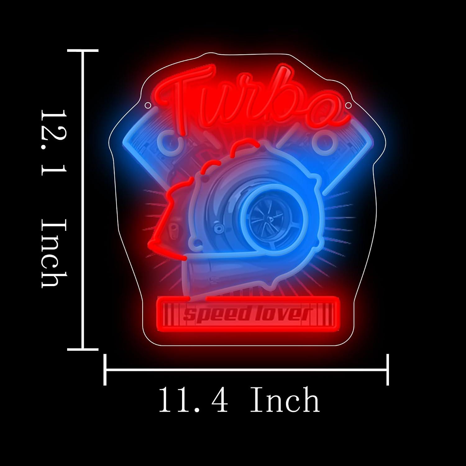 Turbo Engine Neon Sign Dimmabl - Auto Repair Shop Signs 评论和价格