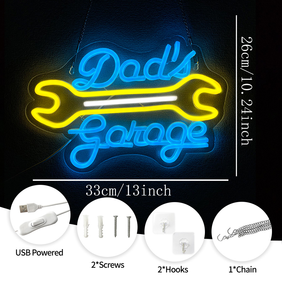 Garage Neon Sign for Wall Deco - Auto Repair Shop Signs 评论和价格