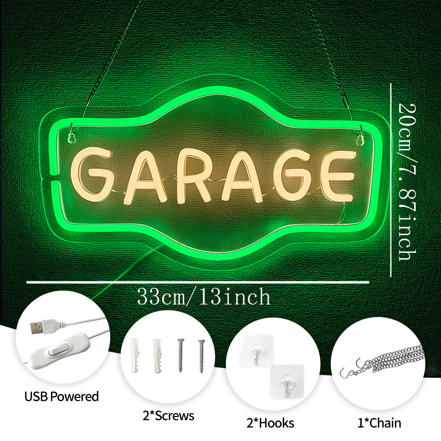 Garage Neon Sign for Wall Deco - Auto Repair Shop Signs 评论和价格