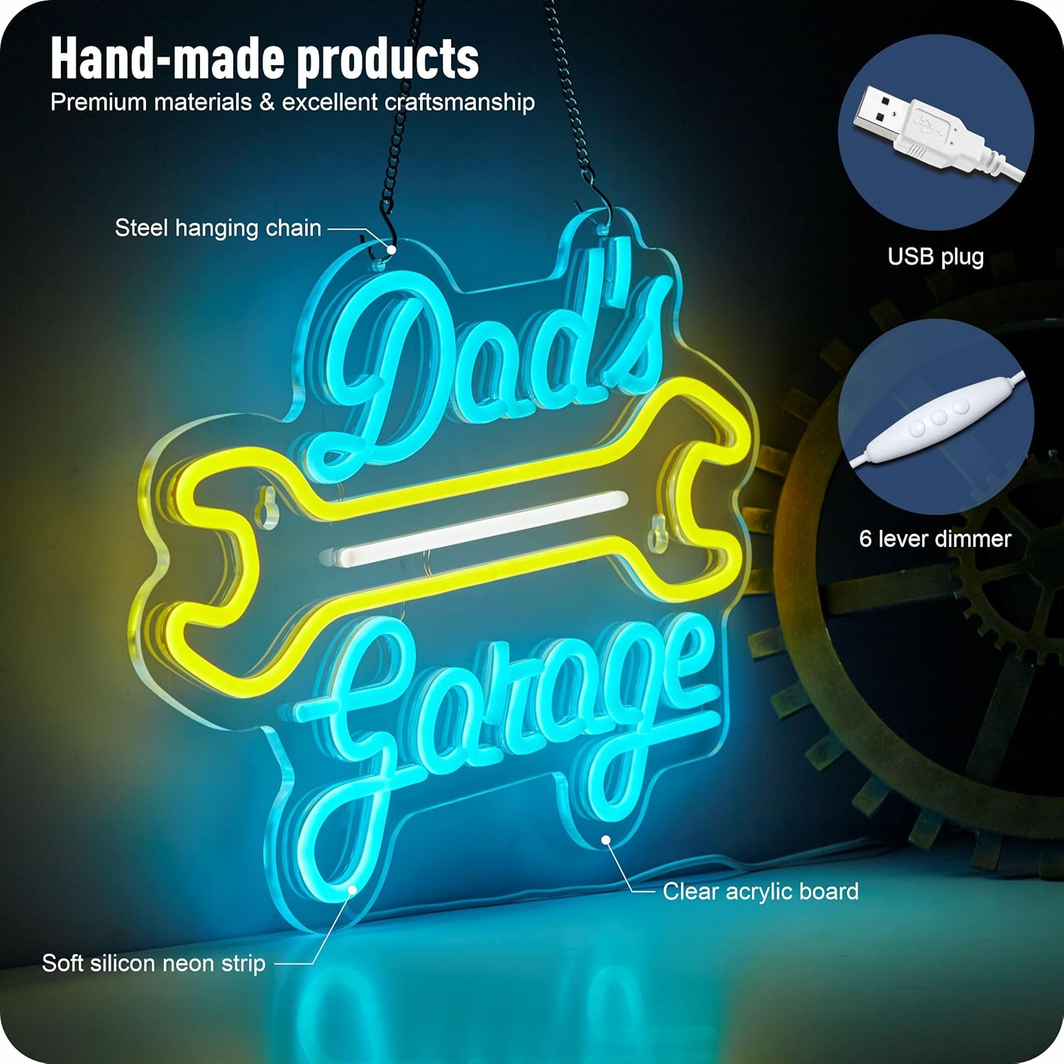 Garage Neon Sign for Wall Deco - Auto Repair Shop Signs 评论和价格