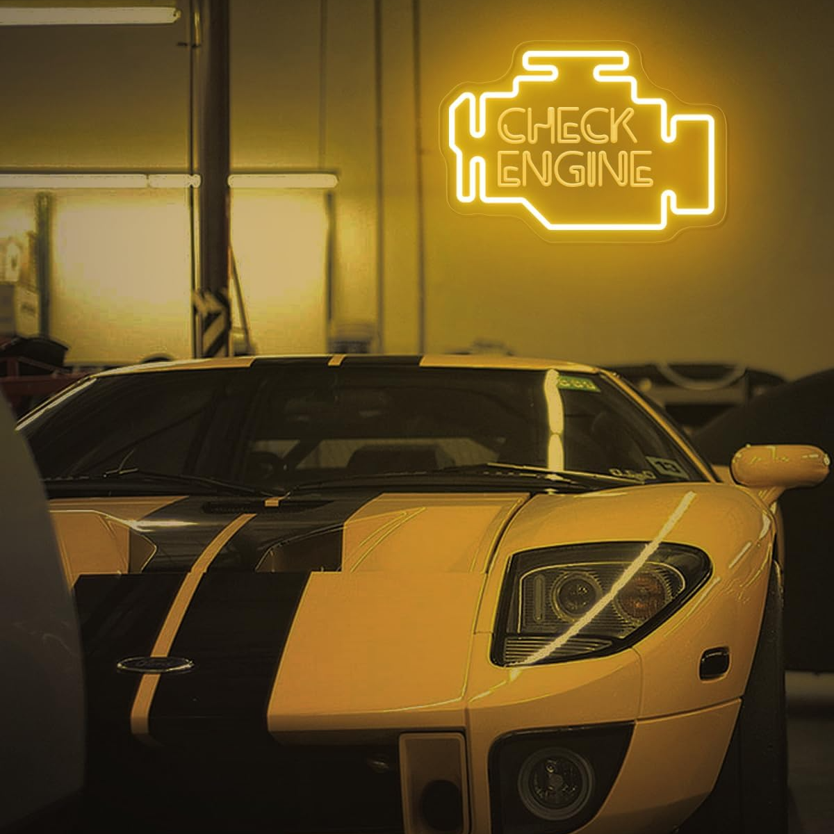 Check Engine Neon Sign Car LED - Auto Repair Shop Signs 评论和价格