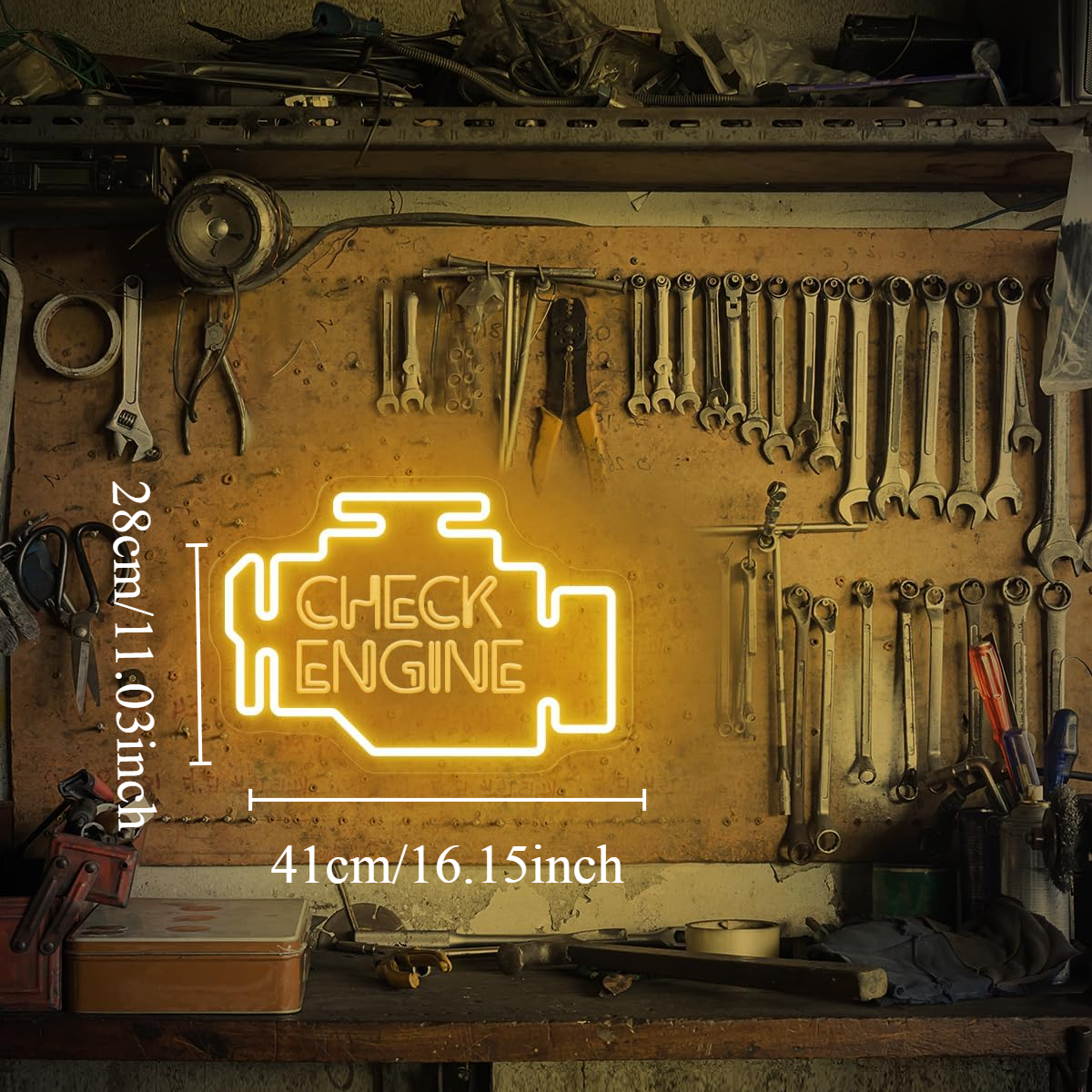 Check Engine Neon Sign Car LED - Auto Repair Shop Signs 评论和价格