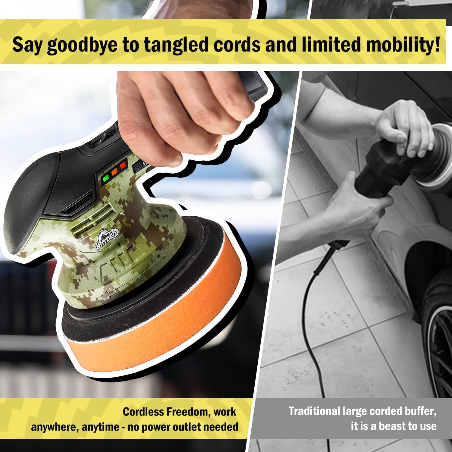 Cordless Car Buffer Polisher,  - Orbital Polisher Da 评论和价格